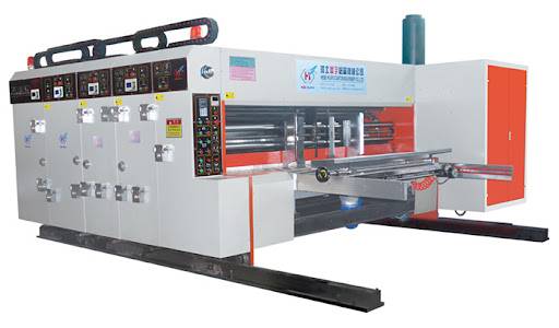 Flexo printer-slotter automat cu 4 culori, cu stanta rotativa